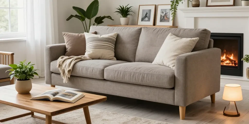 chaleureux idee deco salon cosy
